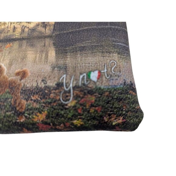 Y Not? Womens European Scenic Wristlet Wallet Print & Gold Zipper Accents - Picture 6 of 11